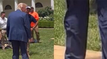 SON DAKİKA HABERLERİ: TRUMP’IN PANTOLONUNDAKİ GİZEMLİ ÇIKINTI