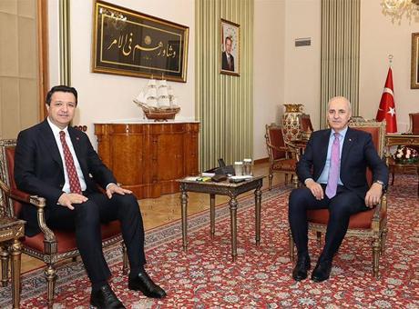 TBMM Başkanı Kurtulmuş, Saadet Partisi Genel Başkanı Arıkan’ı kabul etti
