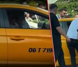 Trafikte tartıştığı taksi şoförünü yumrukladı; o anlar anbean kaydedildi