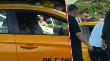 Trafikte tartıştığı taksi şoförünü yumrukladı; o anlar anbean kaydedildi