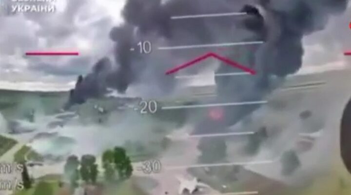 Ukrayna’nın drone saldırısından yeni görüntüler