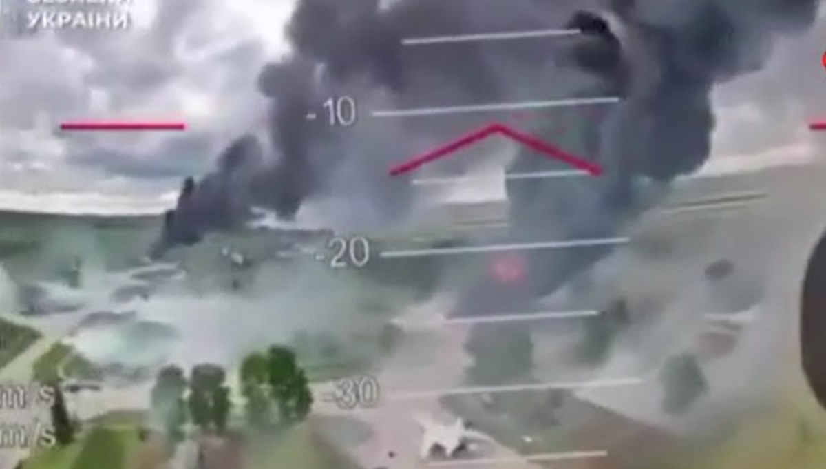 Ukrayna’nın drone saldırısından yeni görüntüler