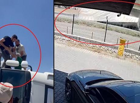 Virajı alamayan TIR devrildi, sürücüyü vatandaşlar kurtardı! O anlar kamerada