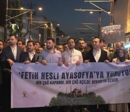 AK Parti Genel Merkez Gençlik Kollarından Fetih Nesli Ayasofya’ya Yürüyor etkinliği