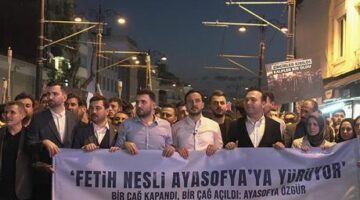 AK Parti Genel Merkez Gençlik Kollarından Fetih Nesli Ayasofya’ya Yürüyor etkinliği