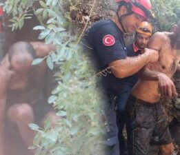 Antalya’da feci olay! 15 metreden yuvarlanıp iki kaya arasındaki oyuğa düştü