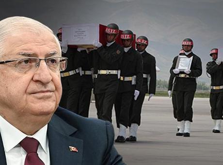 Bakan Güler’den şehit askerlerimiz için açıklama: Acımız büyük, hislerimiz tarifsiz