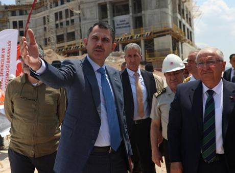 Bakan Kurum ve Bakan Güler’den Ay Yıldız Yerleşkesi’nde inceleme