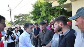 Bakan Yumaklı orman yangınından etkilenen köylerde incelemelerde bulundu