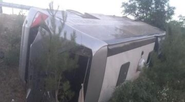 Balıkesir’de yolcu otobüsü şarampole yuvarlandı: 27 yaralı