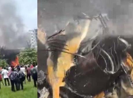 Bangladeş’te eğitim uçağı okul bahçesine düştü: Ölü ve yaralılar var!