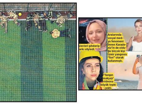 Bir yanda özveri bir yanda gösteri