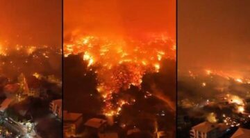 Bursa’da orman yangını havadan görüntülendi! Canhıraş mücadele