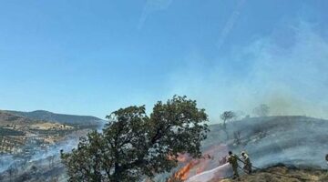 Çanakkale’de korkutan yangın! Havadan ve karadan müdahale başladı