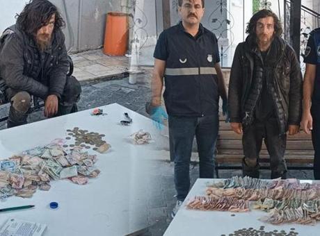 Ekipler şoke oldu! Dilencinin üzerinden binlerce lira çıktı