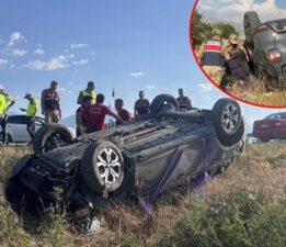 Erzincan yolunda otomobil takla attı: 1 ölü, 4 yaralı