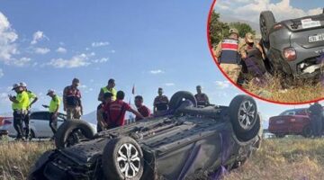 Erzincan yolunda otomobil takla attı: 1 ölü, 4 yaralı