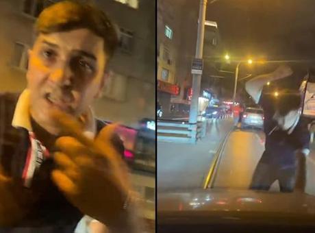 Güngören’de yol verme kavgası: Sürücü camı yumruklayarak parçaladı