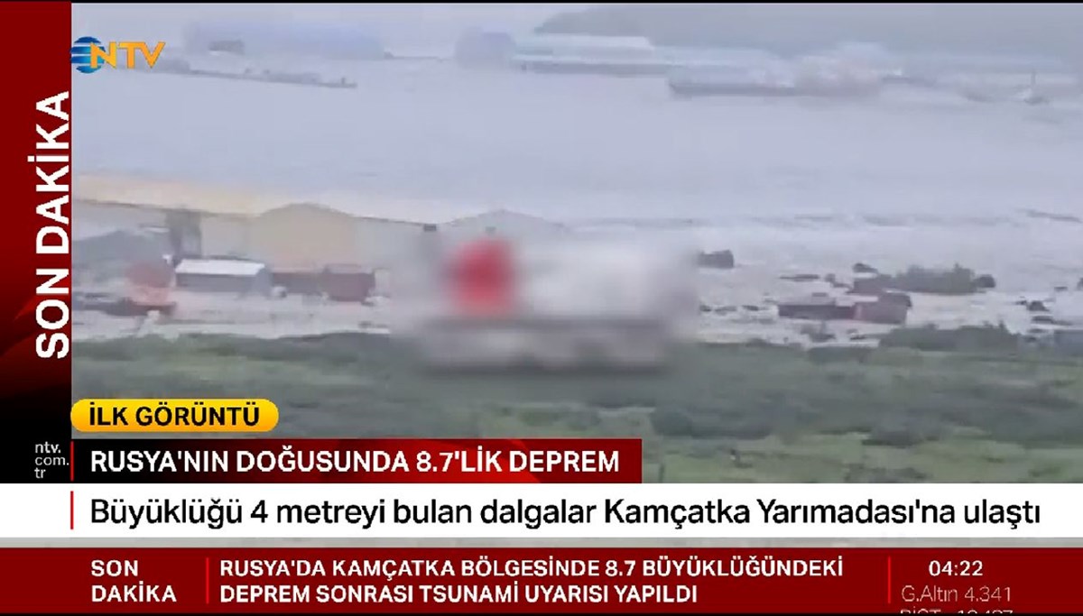 İlk tsunami dalgaları Kamçatka kıyılarında