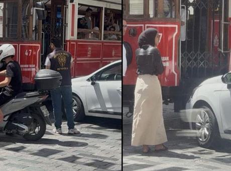 İstiklal’de fren yerine gaza basan sürücü tramvaya çarptı