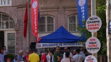 İzmir’deki belediye işçilerinin eylemleri sürüyor