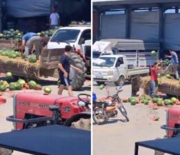 Karpuzları yere atıp parçalayan çiftçilere kötü haber