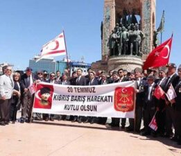 Kıbrıs Barış Harekatı’nın 51’inci yılında Taksim’de tören düzenlendi