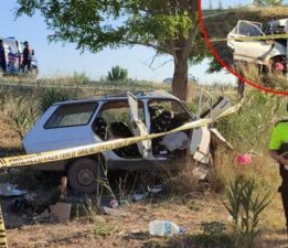 Konya’da otomobil ağaca çarptı: 1 ölü, 2 yaralı
