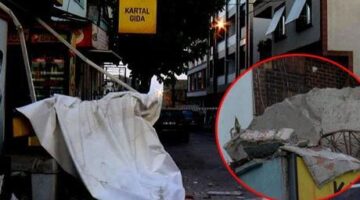 Küçükçekmece’de balkonu çöken bina tahliye edildi