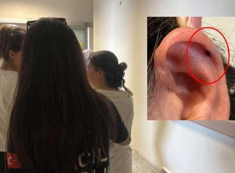 Kulağında fark etti, hemen hastaneye koştu