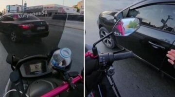 Kuryeden insanlık dersi! Trafiğin ortasında fenalaşan sürücü için bir an bile tereddüt etmedi