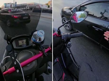 Kuryeden insanlık dersi! Trafiğin ortasında fenalaşan sürücü için bir an bile tereddüt etmedi
