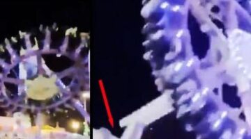 LUNAPARKTAKİ ROLLER COASTER İKİYE BÖLÜNÜP YERE ÇAKILDI! KORKUNÇ ANLAR GÖRÜNTÜLENDİ