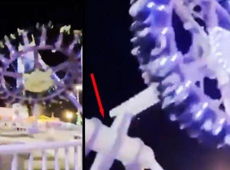 LUNAPARKTAKİ ROLLER COASTER İKİYE BÖLÜNÜP YERE ÇAKILDI! KORKUNÇ ANLAR GÖRÜNTÜLENDİ