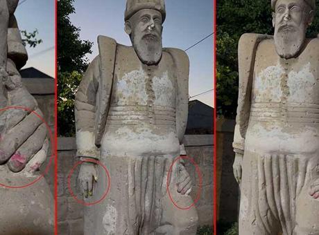 Mimar Sinan’a saygısızlık! Tarihi heykele yapılanlar tepki çekti