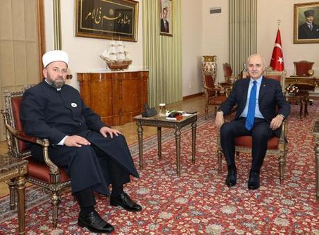 Numan Kurtulmuş, Karadağ İslam Birliği Başkanı Fejzic’i kabul etti