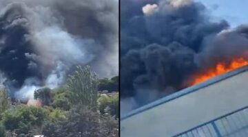 Pendik’te İSKİ’ye ait arıtma tesisinde yangın