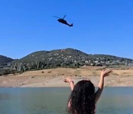 Sikorsky pilotu Hifa’ya el sallayınca sıcak görüntüler ortaya çıktı
