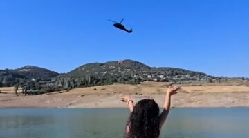 Sikorsky pilotu Hifa’ya el sallayınca sıcak görüntüler ortaya çıktı