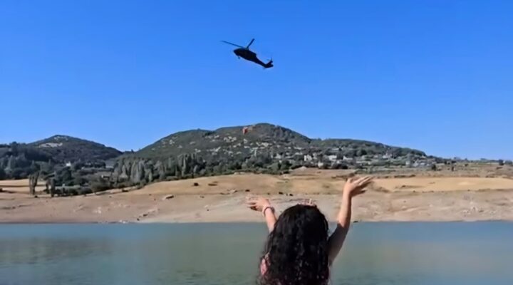 Sikorsky pilotu Hifa’ya el sallayınca sıcak görüntüler ortaya çıktı