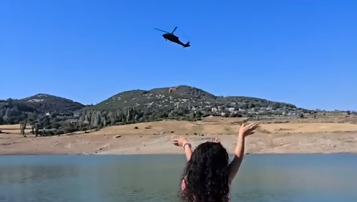 Sikorsky pilotu Hifa’ya el sallayınca sıcak görüntüler ortaya çıktı