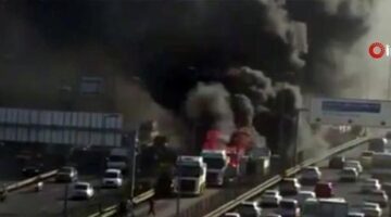 SON DAKİKA HABERİ: İstanbul’da metrobüs yangını!