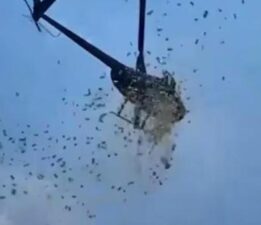 SON DAKİKA! VASİYETİNİ YERİNE GETİRDİLER: HELİKOPTERDEN 5 BİN DOLAR PARA SAÇTILAR!