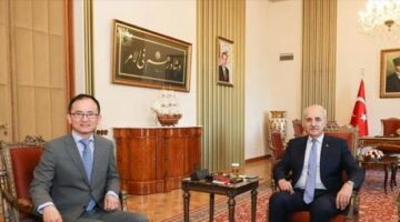 TBMM Başkanı Kurtulmuş, Çin’in Ankara Büyükelçisi Xuebin’i kabul etti