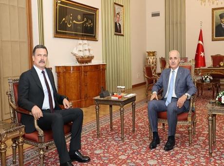 TBMM Başkanı Kurtulmuş, TİP Genel Başkanı Baş’ı kabul etti