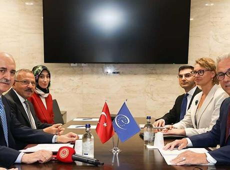 TBMM Başkanı Numan Kurtulmuş, AKPM Başkanı Rousopoulos ile bir araya geldi