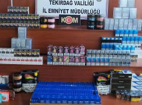 Tekirdağ’da kaçakçılık operasyonu: Binlerce kaçak ürün ele geçirildi