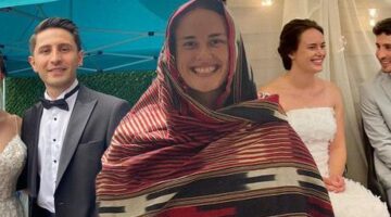 Trabzon’a Amerikalı gelin! Emily fındık topladı, horon oynadı