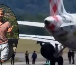 UÇAK KAZASI HABERLERİ: Uçağın jet motoruna çekilen adam, hayatını kaybetti!