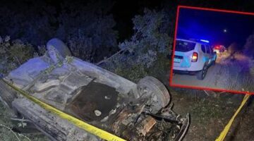 Uşak’ta kontrolden çıkan otomobil şarampole devrildi: 1 ölü, 2 yaralı
